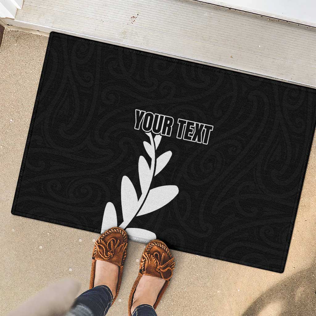 Personalised New Zealand Canoeing Special Jersey Rubber Doormat LT03 - Polynesian Pride