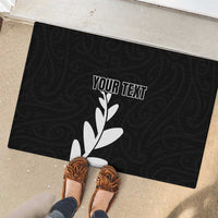 Personalised New Zealand Canoeing Special Jersey Rubber Doormat LT03 - Polynesian Pride