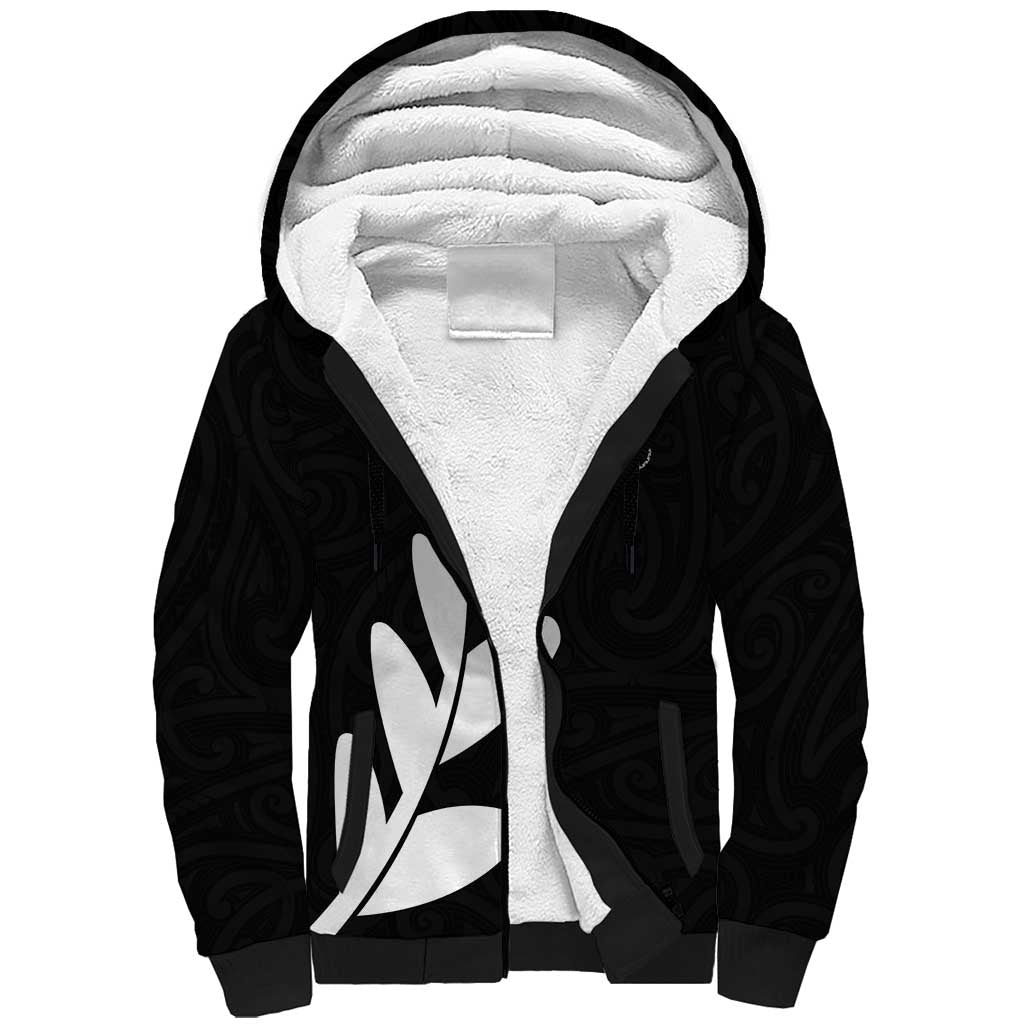 Personalised New Zealand Canoeing Special Jersey Sherpa Hoodie LT03 Unisex Black - Polynesian Pride