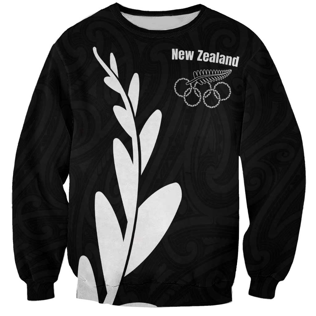 Personalised New Zealand Canoeing Special Jersey Sweatshirt LT03 Unisex Black - Polynesian Pride