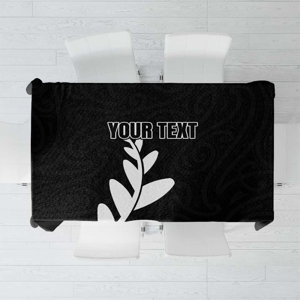 Personalised New Zealand Canoeing Special Jersey Tablecloth LT03 Black - Polynesian Pride