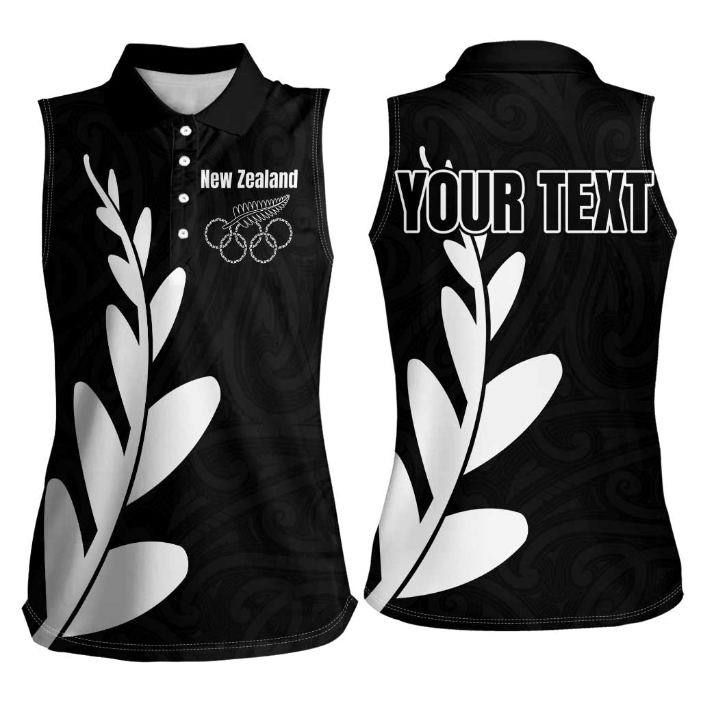 Personalised New Zealand Canoeing Special Jersey Women Sleeveless Polo Shirt