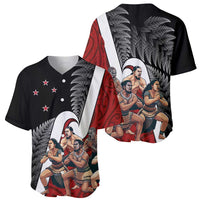 New Zealand Te Matatini Baseball Jersey Kapa Haka and Silver Fern - Maori Art Pattern