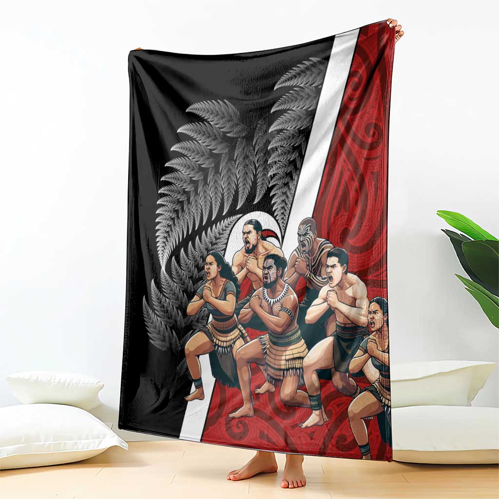 New Zealand Te Matatini Blanket Kapa Haka and Silver Fern - Maori Art Pattern LT03 - Polynesian Pride
