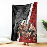 New Zealand Te Matatini Blanket Kapa Haka and Silver Fern - Maori Art Pattern LT03 - Polynesian Pride