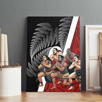 New Zealand Te Matatini Canvas Wall Art Kapa Haka and Silver Fern - Maori Art Pattern LT03 - Polynesian Pride
