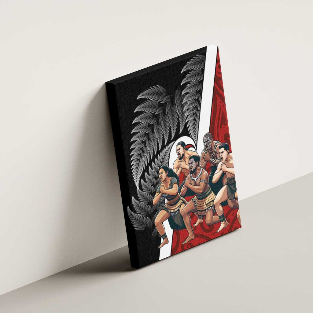 New Zealand Te Matatini Canvas Wall Art Kapa Haka and Silver Fern - Maori Art Pattern LT03 - Polynesian Pride