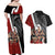 New Zealand Te Matatini Couples Matching Off Shoulder Maxi Dress and Hawaiian Shirt Kapa Haka and Silver Fern - Maori Art Pattern