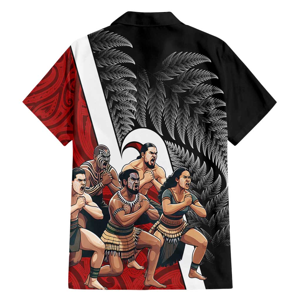 New Zealand Te Matatini Family Matching Off Shoulder Maxi Dress and Hawaiian Shirt Kapa Haka and Silver Fern - Maori Art Pattern
