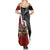 New Zealand Te Matatini Family Matching Summer Maxi Dress and Hawaiian Shirt Kapa Haka and Silver Fern - Maori Art Pattern