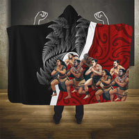 New Zealand Te Matatini Hooded Blanket Kapa Haka and Silver Fern - Maori Art Pattern LT03 - Polynesian Pride