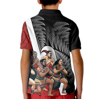 New Zealand Te Matatini Kid Polo Shirt Kapa Haka and Silver Fern - Maori Art Pattern