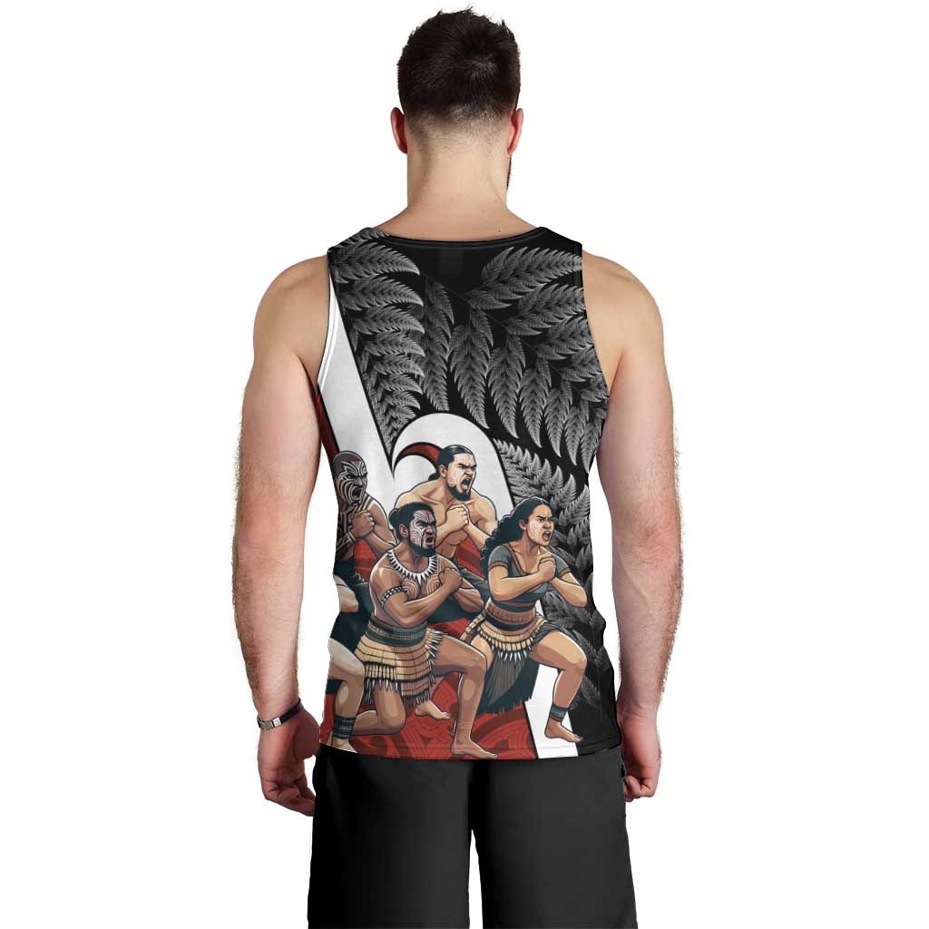 New Zealand Te Matatini Men Tank Top Kapa Haka and Silver Fern - Maori Art Pattern LT03 - Polynesian Pride