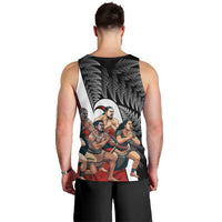 New Zealand Te Matatini Men Tank Top Kapa Haka and Silver Fern - Maori Art Pattern LT03 - Polynesian Pride