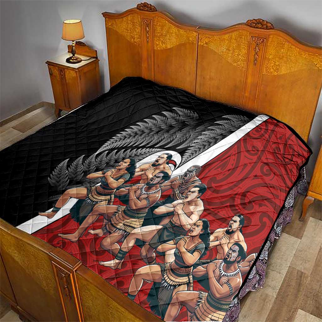 New Zealand Te Matatini Quilt Kapa Haka and Silver Fern - Maori Art Pattern