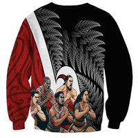 New Zealand Te Matatini Sweatshirt Kapa Haka and Silver Fern - Maori Art Pattern LT03 - Polynesian Pride