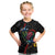 New Zealand Tui Birds Love Couple Kid T Shirt The Heart of Silver Fern Leaves and Maori Tattoo Pattern