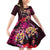 Pasifika Festival Family Matching Off Shoulder Short Dress and Hawaiian Shirt Plumeria Turtles with Hibiscus - Polynesian Art Tattoo Pink Color