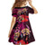 Pasifika Festival Family Matching Off Shoulder Short Dress and Hawaiian Shirt Plumeria Turtles with Hibiscus - Polynesian Art Tattoo Pink Color