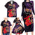 Pasifika Festival Family Matching Long Sleeve Bodycon Dress and Hawaiian Shirt Plumeria Turtles with Hibiscus - Polynesian Art Tattoo Purple Color