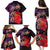 Pasifika Festival Family Matching Puletasi and Hawaiian Shirt Plumeria Turtles with Hibiscus - Polynesian Art Tattoo Purple Color