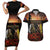 New Zealand and Australia ANZAC Day Couples Matching Short Sleeve Bodycon Dress and Hawaiian Shirt Kiwi Bird and Kangaroo Soldier LT03 Black - Polynesian Pride