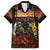 New Zealand and Australia ANZAC Day Family Matching Off Shoulder Short Dress and Hawaiian Shirt Kiwi Bird and Kangaroo Soldier LT03 Dad's Shirt - Short Sleeve Black - Polynesian Pride