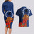 Cook Island ANZAC Day Couples Matching Long Sleeve Bodycon Dress and Hawaiian Shirt Soldier Paying Respect We Shall Remember Them LT03 - Polynesian Pride