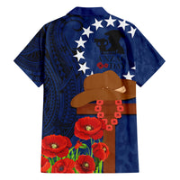Cook Island ANZAC Day Family Matching Tank Maxi Dress and Hawaiian Shirt Soldier Paying Respect We Shall Remember Them LT03 - Polynesian Pride