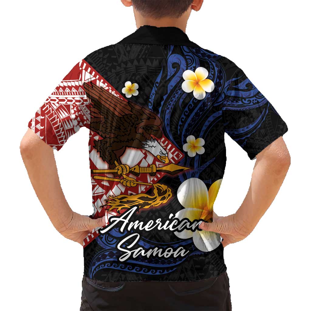 American Samoa Flag Day Family Matching Off Shoulder Maxi Dress and Hawaiian Shirt Polynesian Tatau Art and Plumeria