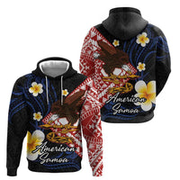 American Samoa Flag Day Hoodie Polynesian Tatau Art and Plumeria