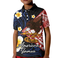 American Samoa Flag Day Kid Polo Shirt Polynesian Tatau Art and Plumeria