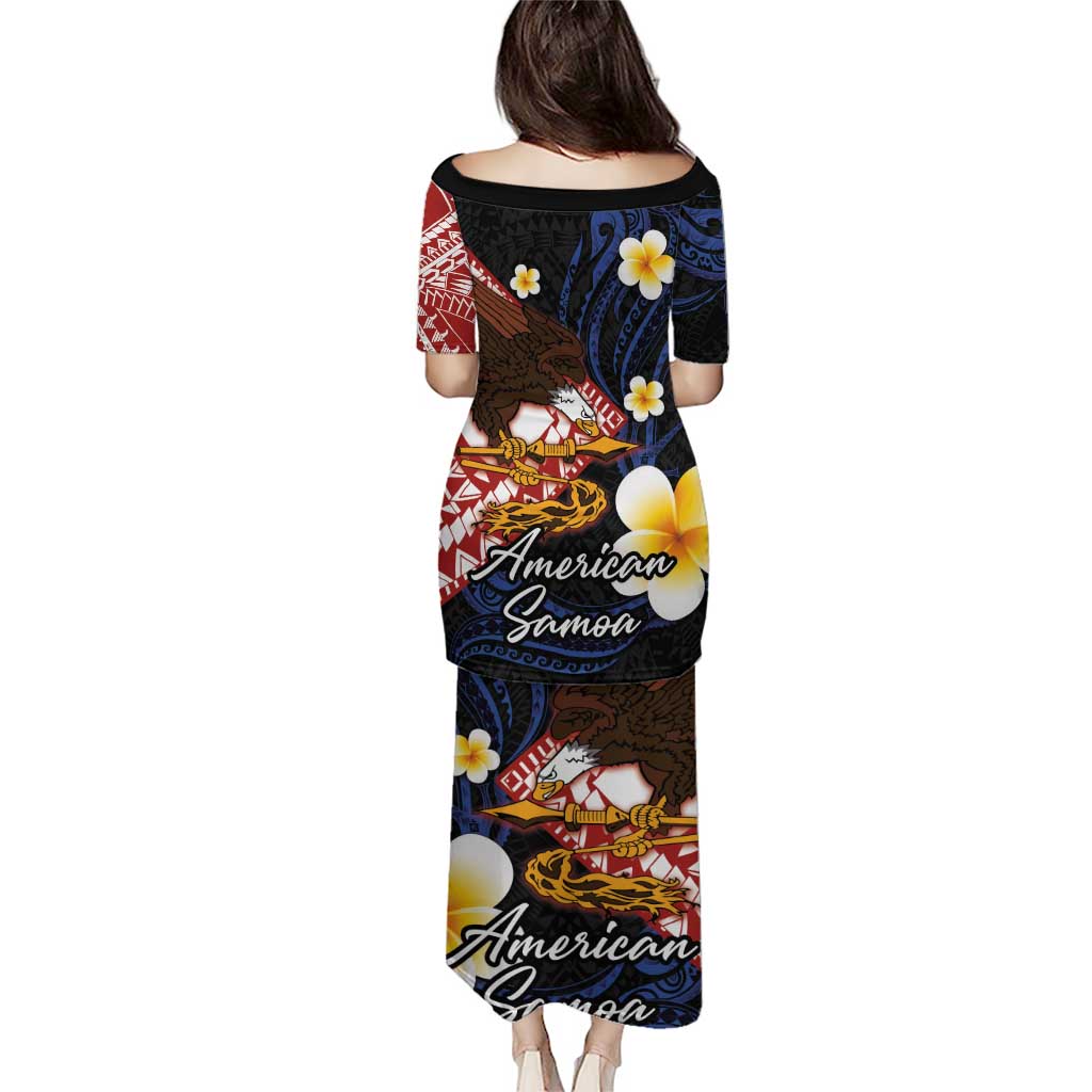 American Samoa Flag Day Puletasi Polynesian Tatau Art and Plumeria