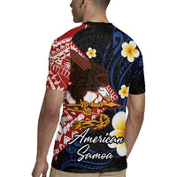 American Samoa Flag Day Rugby Jersey Polynesian Tatau Art and Plumeria