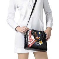 American Samoa Flag Day Shoulder Handbag Polynesian Tatau Art and Plumeria