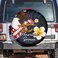 American Samoa Flag Day Spare Tire Cover Polynesian Tatau Art and Plumeria