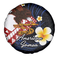 American Samoa Flag Day Spare Tire Cover Polynesian Tatau Art and Plumeria