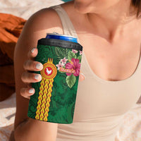 Personalised Manuʻa 4 in 1 Can Cooler Tumbler Polynesian Style with Rooster Tattoo and Tropical Plants LT03 - Polynesian Pride