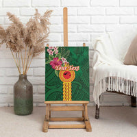 Personalised Manuʻa Islands Canvas Wall Art Polynesian Style with Rooster Tattoo and Tropical Plants LT03 - Polynesian Pride