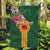 Manuʻa Islands Garden Flag Polynesian Style with Rooster Tattoo and Tropical Plants