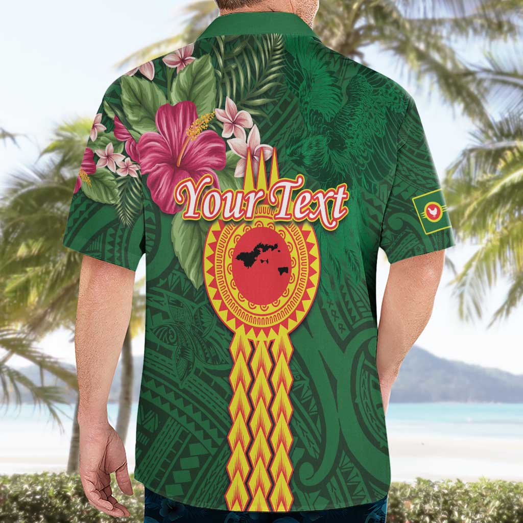Personalised Manuʻa Islands Hawaiian Shirt Polynesian Style with Rooster Tattoo and Tropical Plants LT03 - Polynesian Pride
