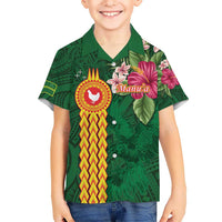 Personalised Manuʻa Islands Hawaiian Shirt Polynesian Style with Rooster Tattoo and Tropical Plants LT03 - Polynesian Pride