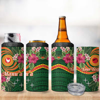 Personalised Manuʻa 4 in 1 Can Cooler Tumbler Polynesian Art Tattoo Style and Tropical Plants LT03 - Polynesian Pride