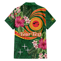 Manuʻa Islands Family Matching Long Sleeve Bodycon Dress and Hawaiian Shirt Polynesian Art Tattoo Style and Tropical Plants