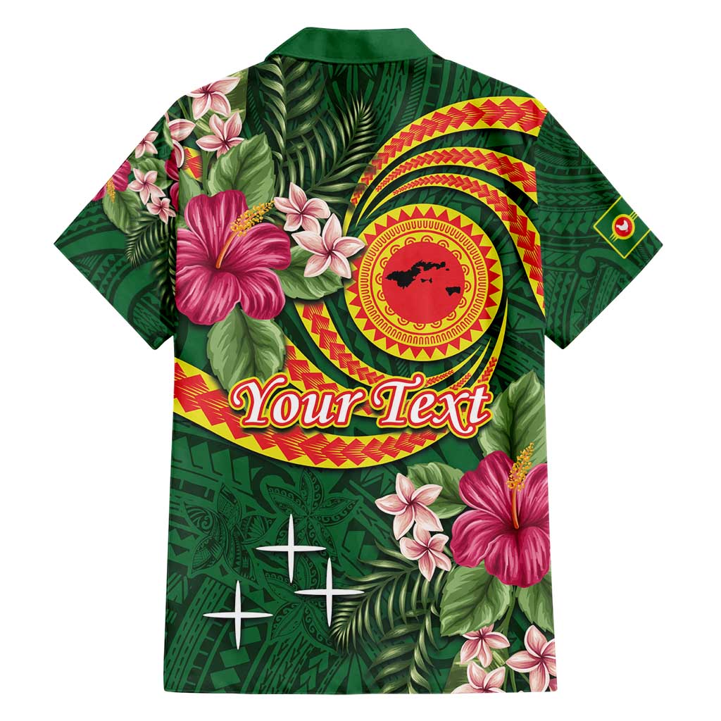 Manuʻa Islands Family Matching Short Sleeve Bodycon Dress and Hawaiian Shirt Polynesian Art Tattoo Style and Tropical Plants