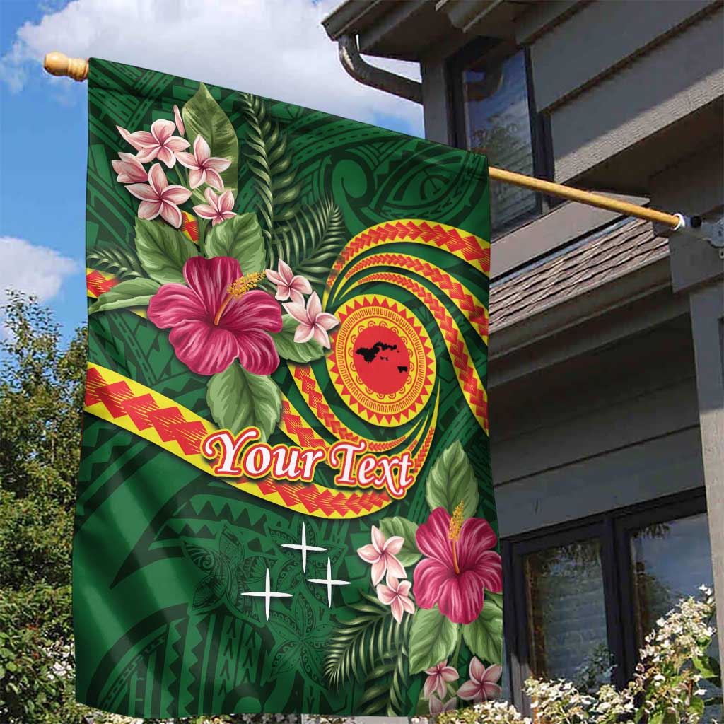 Personalised Manuʻa Islands Garden Flag Polynesian Art Tattoo Style and Tropical Plants LT03 - Polynesian Pride