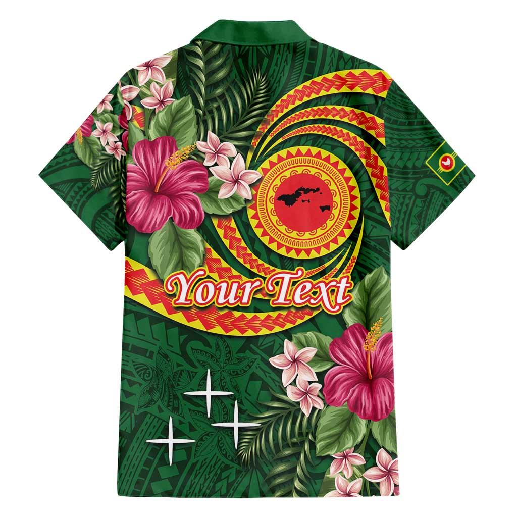 Manuʻa Islands Hawaiian Shirt Polynesian Art Tattoo Style and Tropical Plants