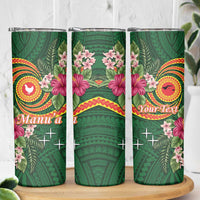 Manu'a Skinny Tumbler Polynesian Art Tattoo Style and Tropical Plants