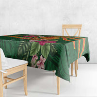 Personalised Manuʻa Islands Tablecloth Polynesian Art Tattoo Style and Tropical Plants LT03 - Polynesian Pride