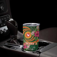 Personalised Manuʻa Tumbler Cup Polynesian Art Tattoo Style and Tropical Plants LT03 - Polynesian Pride